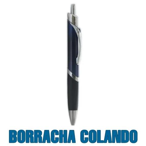 #Caneta Plástica Triangular-00818-AZU