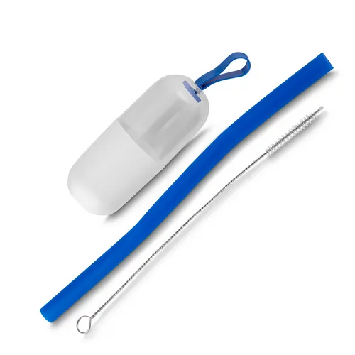 Canudo Silicone AZUL-GT8924-AZU