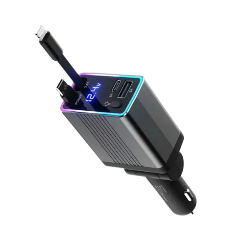 Carregador de Celular Carro Retrátil 4 em 1-LN567UT117080