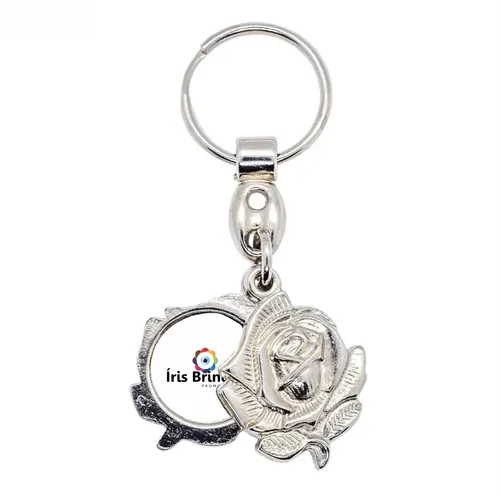 Chaveiro Pingente Flor Duas Faces-MS-45