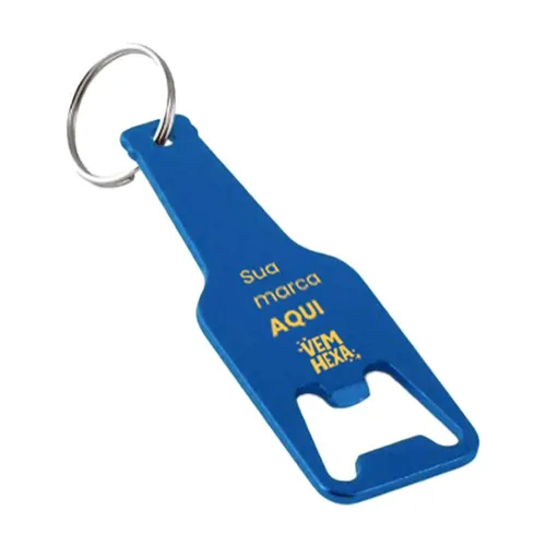 Chaveiro em alumínio com abridor de garrafas l Brasil em Movimento – Copa 2026-94196-COPA