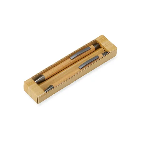 Conjunto Caneta e Lapiseira Bambu-14855-BAMBU