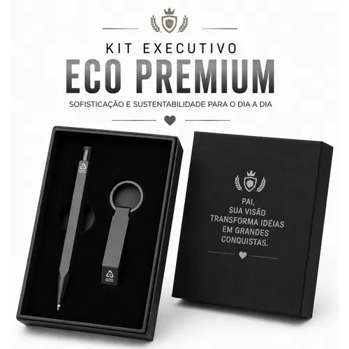 Conjunto Caneta e Chaveiro Personalizado para Brindes Corporativos-CJ110P