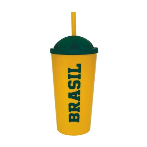 Copo 550 ml com a palavra Brasil-TCOPOSOCCERBRASIL