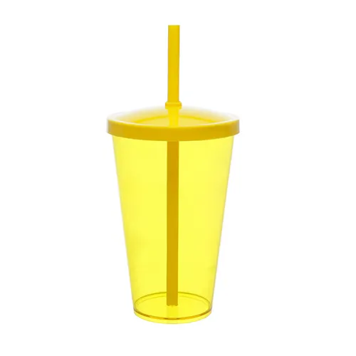 Copo Refresh 550ml em PS ou PP c/ tampa e canudo-LN250PM4010CT