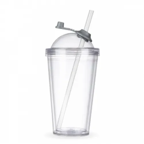 #Copo de Acrílico 550ml com Suporte Canudo-14469-PRA