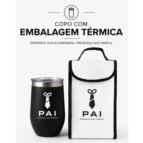 Copo Térmico 320ml com Sacola Térmica Personalizado-147