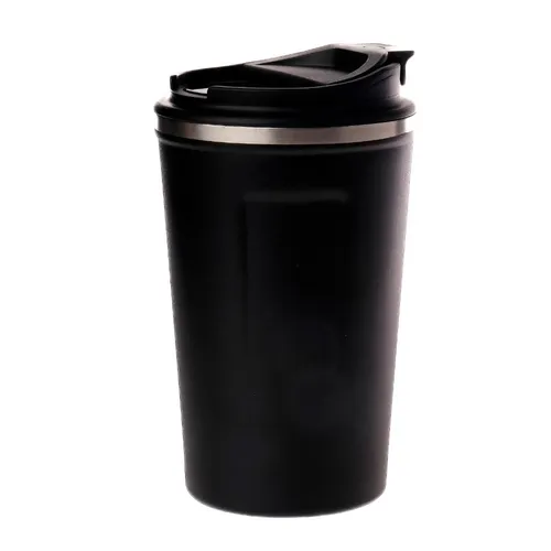Copo térmico aço inox 380ml com termômetro PRETO-BG113-PRE