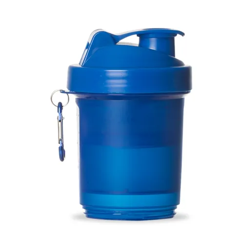 #Coqueteleira 400ml Porta Suplementos-P@2054-AZU