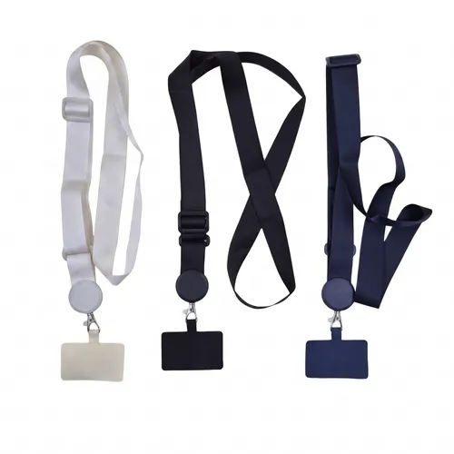 Cordão / Alça Multifuncional em Nylon com Suporte para Celular e Porta-Crachá-SJGS20