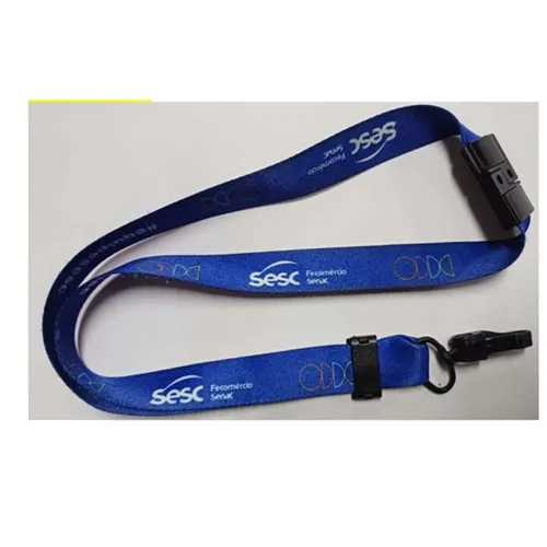 Cordão para crachá com trava de segurança e mosquete plástico -2701JK