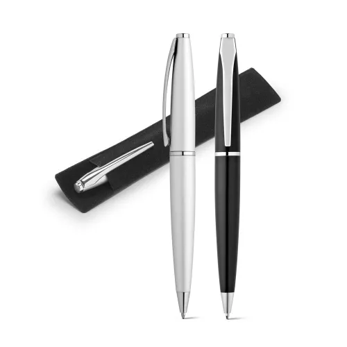 DELI. Esferográfica em metal com escrita em azul-91814