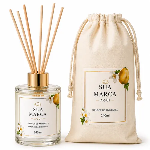 Difusor de Ambientes Corporativo Personalizado 240ml com Saquinho de Algodão-74511-01