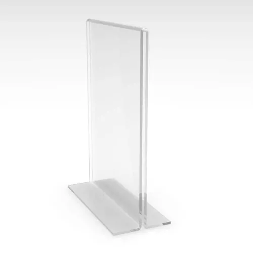 Display Acrílico A6 15x10cm de Mesa Tipo T Vertical-LN607ACB001