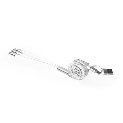 Cabo USB Retrátil 3 em 1-E@10338A-TRA