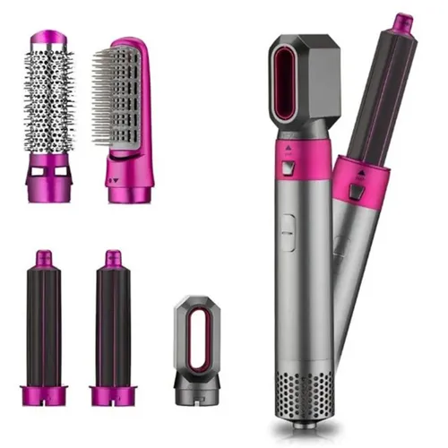 Escova Secador Modelador Alisador Elétrico Ar Quente 5 Em 1-ES01