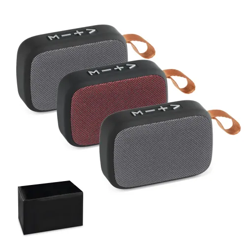 GENT. Caixa de som em ABS e tecido em poliéster com microfone e autonomia de 2h-57395