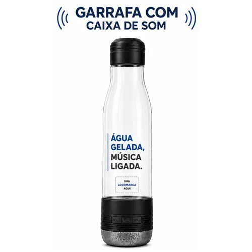 Garrafa com Caixa de Som Bluetooth Personalizada-SPK02
