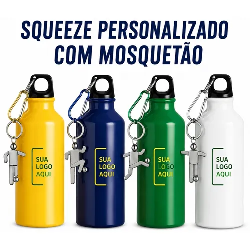 Garrafa com mosquetão jogador -CUP05