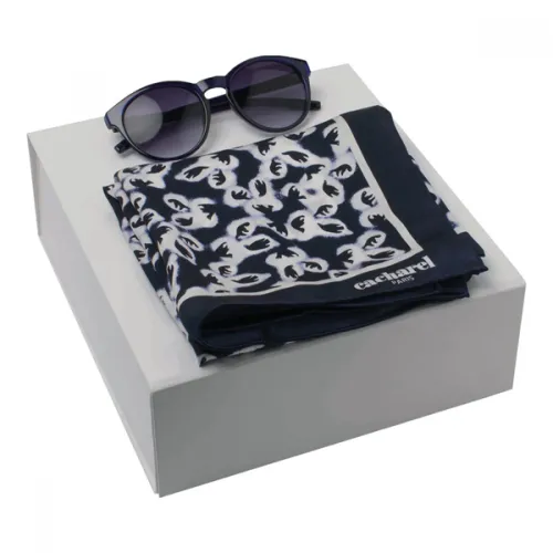 HIRONDELLE. Kit óculos de sol e lenço AZUL ESCURO-41061-AZE