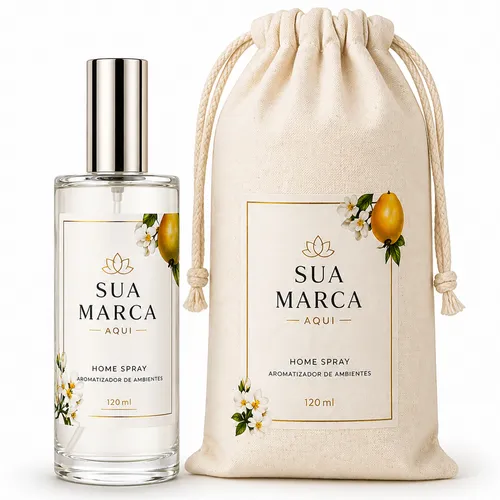 Home Spray Corporativo Personalizado 120ml com Saquinho de Algodão-14512-1