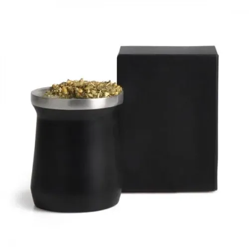 CUIA TÉRMICA EM AÇO INOX - PRETO - 300ML-IG-03301