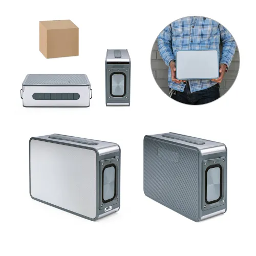 JOUNCER. Caixa de som em ABS 100% reciclado com microfone incorporado 5 200 mAh-97440