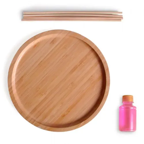 KIT BANDEJA E AROMATIZADOR - 2 PÇS - ORQUÍDEA-KT-90311-ORQ-NA