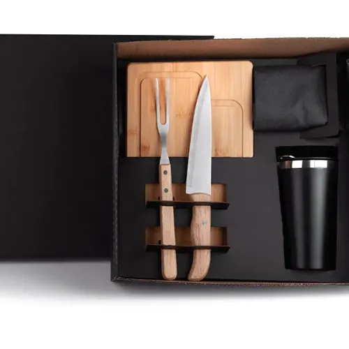 KIT PARA CHURRASCO / CERVEJA COM SACOLA - 5 PÇS-KT-9049C-NA