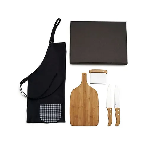 KIT PARA COZINHA EM BAMBU / INOX COM ESPÁTULA MULTIUSO - 4 PÇS-003MRPKT-90182