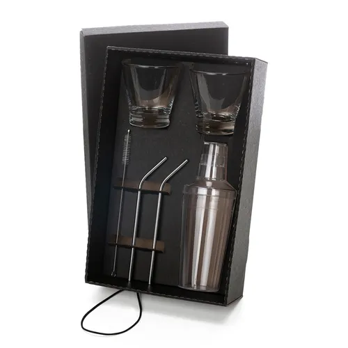 KIT PARA DRINKS COM COQUETELEIRA - 6 PÇS-KT-90172