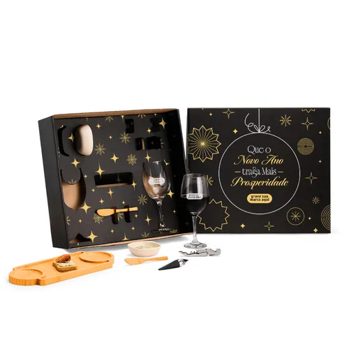 KIT PARA PETISCO E VINHO - 9 PÇS-KT-90474