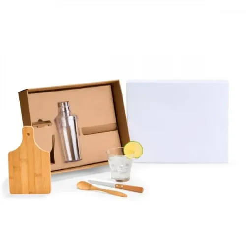 KIT PARA CAIPIRINHA COM COQUETELEIRA - 5 PÇS-KT-90175-BCO