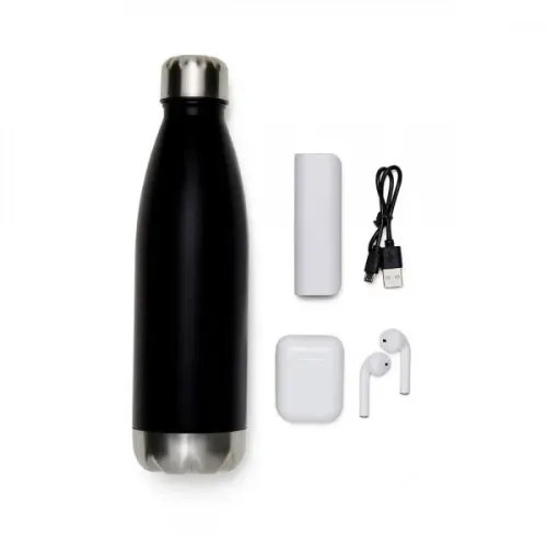 KIT FONE BLUETOOTH, CARREGADOR E GARRAFA - 3 PÇS-KT-90267-SM KIT FONE BLUETOOTH, CARREGADOR E GARRAFA - 3 PÇS-KT-90267-SM