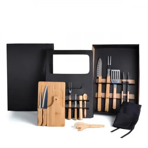 CONJ. PARA CHURRASCO E CAIPIRINHA - 14 PÇS-KT-90281