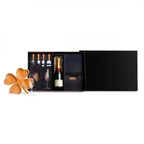 KIT PETISCO E CHAMPAGNE - 7 PÇS - NÃO ACOMPANHA GARRAFA-KT-90342