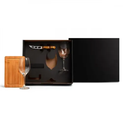 KIT QUEIJO E VINHO - 4 PÇS-KT-90394