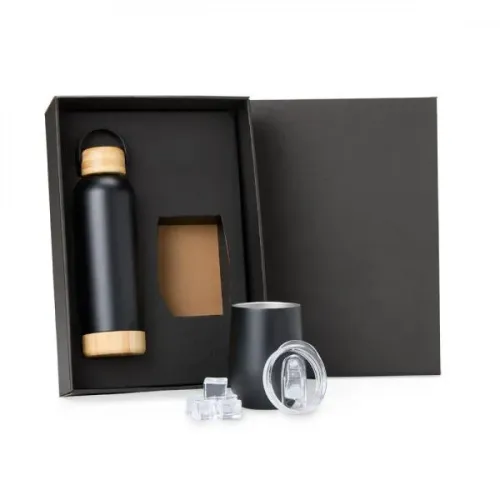 KIT GARRAFA E COPO TÉRMICO - 2 PÇS-KT-90402