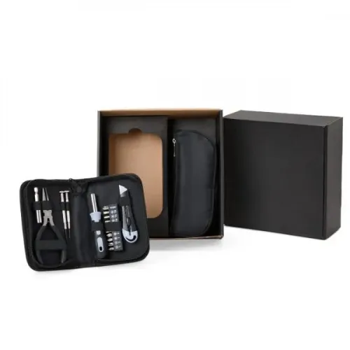 KIT NECESSAIRE E CONJUNTO DE FERRAMENTAS - 17 PÇS-KT-90407