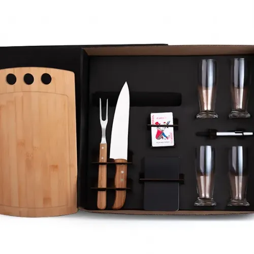 KIT CHURRASCO, CERVEJA E TRUCO - 10 PÇS - C/ JOGO DE BARALHO - P19-KT-9040Y