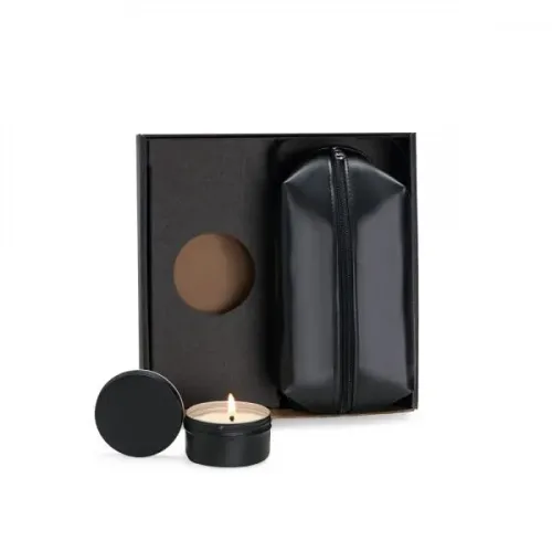 KIT VELA AROMATIZADA E NECESSAIRE - 2 PÇS-KT-90422