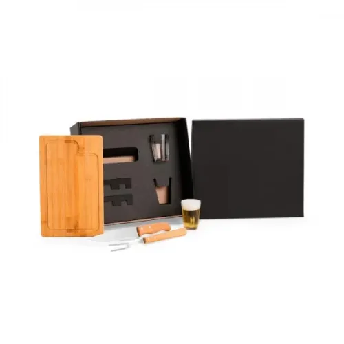 KIT PARA CHURRASCO COM COPOS - 5 PÇS-KT-90424