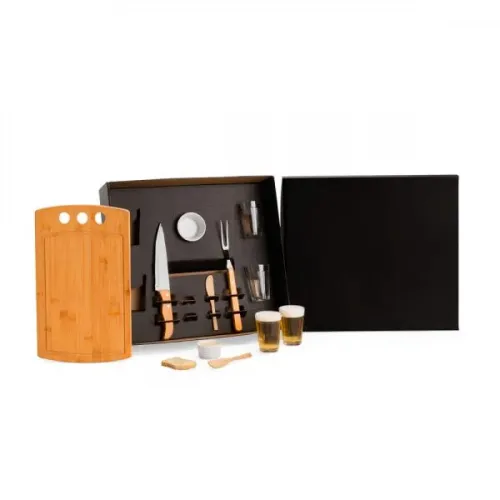 KIT PARA CHURRASCO COM COPOS AMERICANOS - 11 PÇS-KT-90426