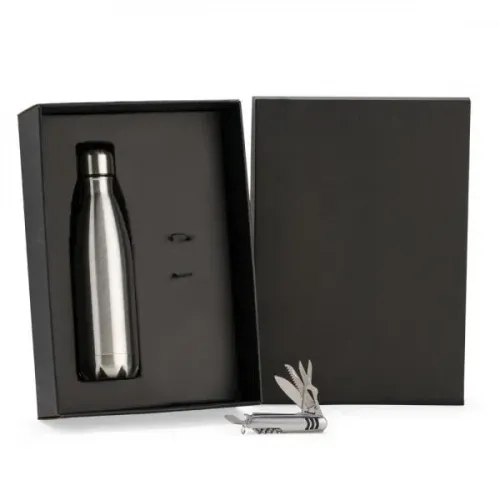 KIT GARRAFA E CANIVETE 11 FUNÇÕES - 2 PÇS-KT-90468