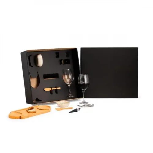 KIT PARA PETISCO E VINHO - 9 PÇS-KT-90474