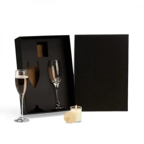 KIT TAÇAS E VELA AROMATIZADA - 3 PÇS-KT-90499