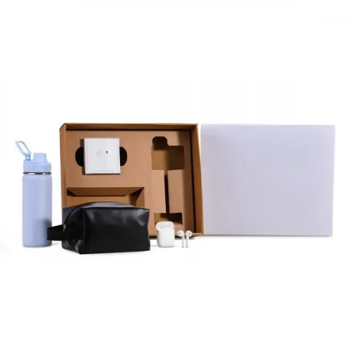 KIT GARRAFA, NECESSAIRE E FONE - 3 PÇS-KT-90532-BCO