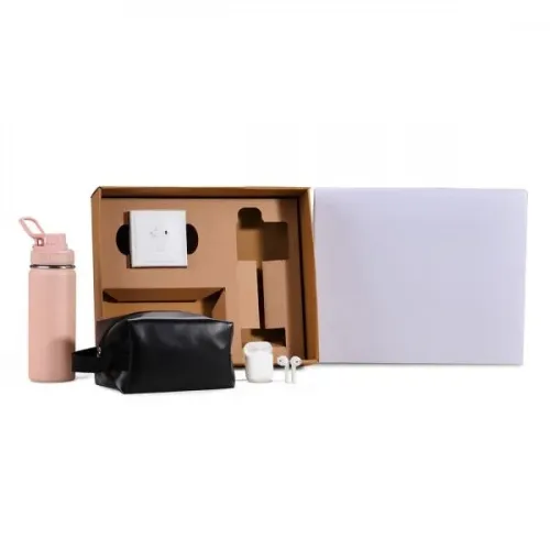 KIT GARRAFA, NECESSAIRE E FONE - 3 PÇS-KT-90535-BCO