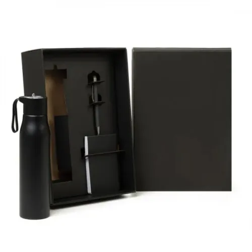 KIT GARRAFA, BLOCO PARA ANOTAÇÕES E CANETA - 3 PÇS-KT-90543