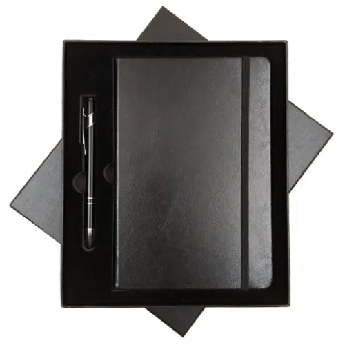 Kit Bloco de Anotações + Caneta + Box-A5-5+HC001BB+A5BOX